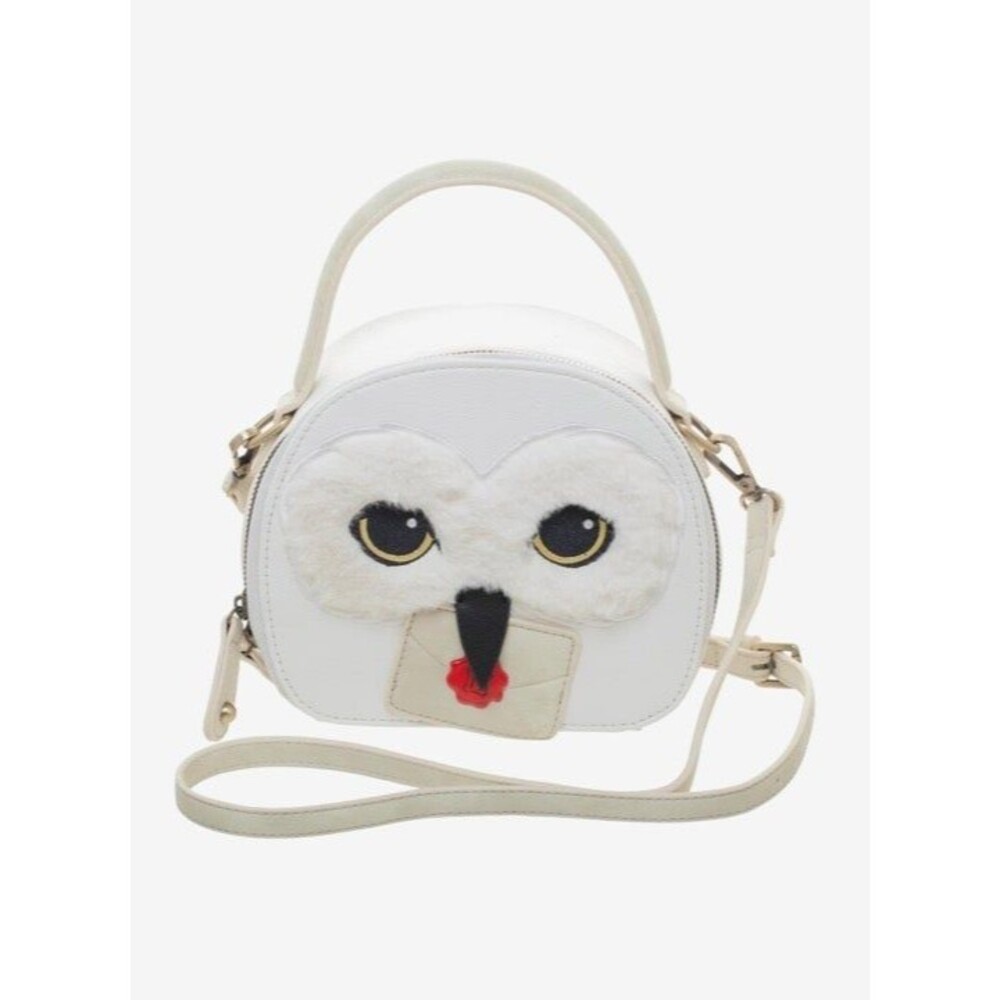RARE Bioworld Harry Potter Hedwig Owl Letter Fur Hatbox Crossbody Purse Bag NWT